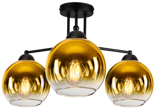 SZKLANA LAMPA SUFITOWA ŻYRANDOL PLAFON EDISON LED