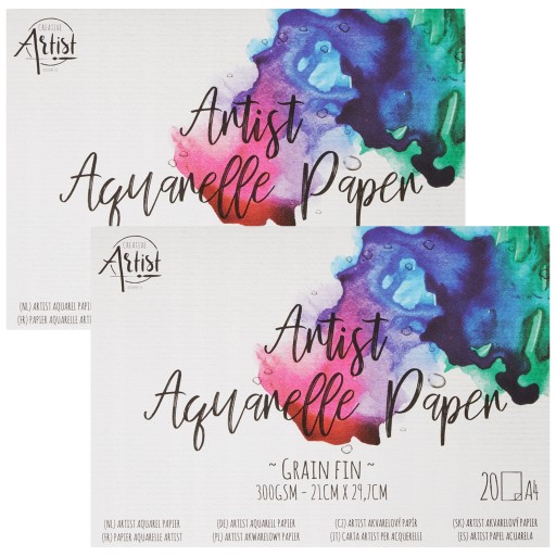 2x BLOK AKWARELOWY PAPIER DO AKWARELI A4 300g/m2