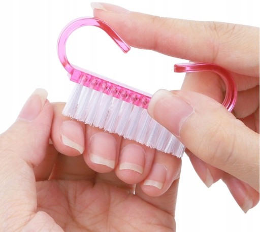Szczoteczka Do Paznokci Różowa Manicure Pedicure do usuwania pyłu mała