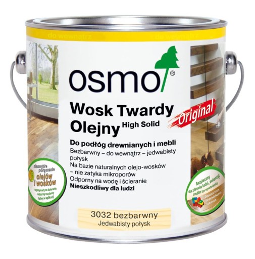 OSMO WOSK OLEJNY BEZB. JEDWAB. POŁYSK 3032 0,125L