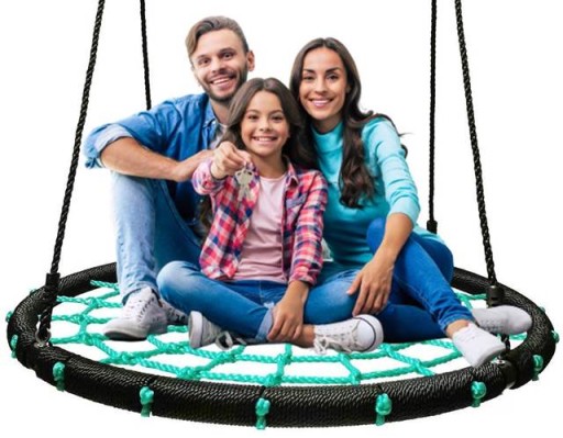 HUŚTAWKA BOCIANIE GNIAZDO 120cm do 150kg MOCNA Z grubych lin