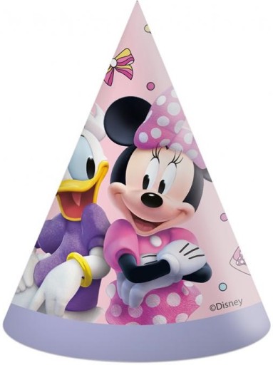 CZAPECZKI PAPIEROWE MYSZKA MINNIE MIKI DISNEY 6szt