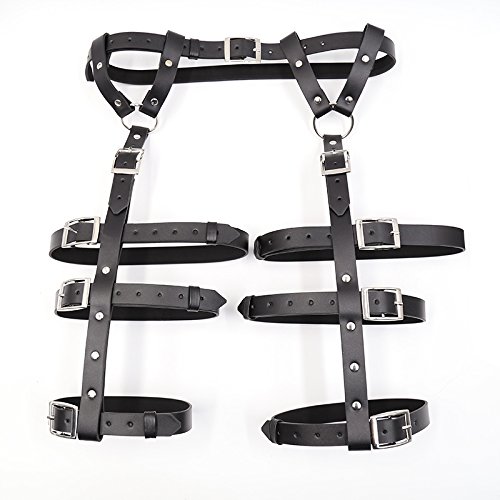 SKÓRZANA UPRZĄŻ NA UDA I BIODRA , HARNESS BDSM