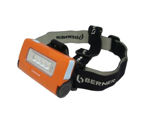 BERNER Lampka czołowa akumulatorowa 2w1 micro USB
