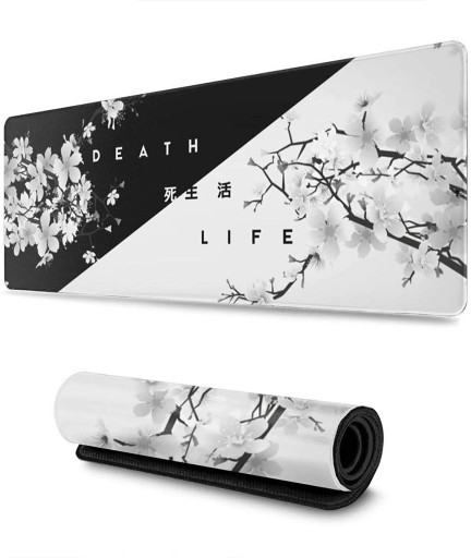 Mouse pad Black and White Cherry