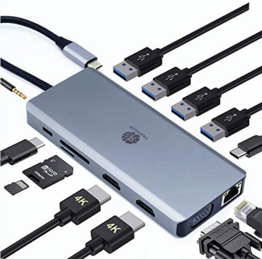 TRANSLON USB Hub 13w1 HDMI VGA USB SD/microSD LAN