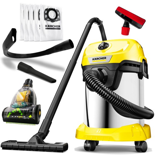 ODKURZACZ PRZEMYSŁOWY KARCHER WD 3 PREMIUM MOKRO SUCHO ZESTAW DO SIERŚCI