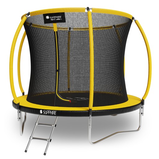 TRAMPOLINA OGRODOWA z siatką wewnętrzną 312cm SAPPHIRE dla dzieci +DRABINKA