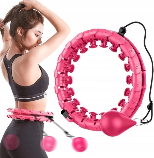 Hula hop z kulkami sinoteck-1 45 cm róże i fiolety