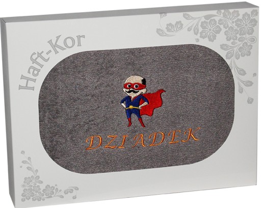 RĘCZNIK Z HAFTEM DZIEŃ DZIADKA 70x140 NA PREZENT