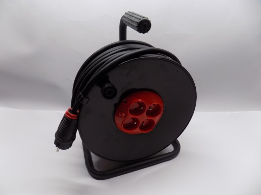 Przedłużacz zwijany 45m 3x1,5mm 4x230v Elgotech