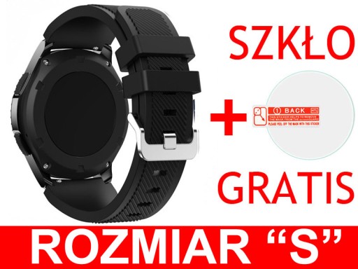 CZARNY Pasek Samsung Galaxy Watch 46mm ROZMIAR S