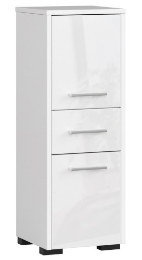 SZAFKA ŁAZIENKA FIN SŁUPEK 30 2D 1SZ 85cm BIAŁY POŁYSK