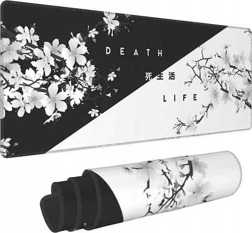 Black White Cherry Blossom Mouse Pad Sakura Death
