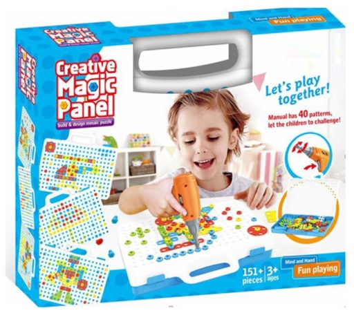 PUZZLE KLOCKI EDUKACYJNE WKRĘTARKA DLA DZIECI