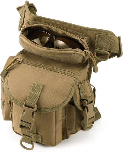 TORBA SASZETKA BIODROWA NA NOGĘ WOJSKOWA TAKTYCZNA POJEMNA MILITARNA