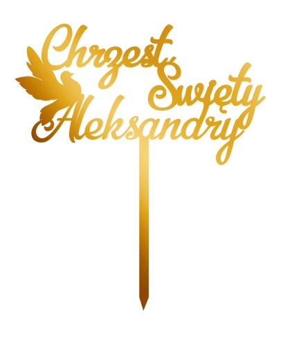 Topper TCZ-5 Chrzest Święty Złote Lustro