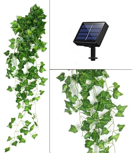 Girlanda solarna ogrodowa 100LED 10m bluszcz