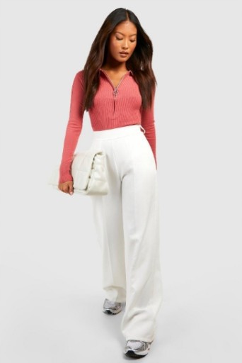 BOOHOO BODY ELASTYCZNE RÓŻOWE ZAMEK 32 XXS BDD