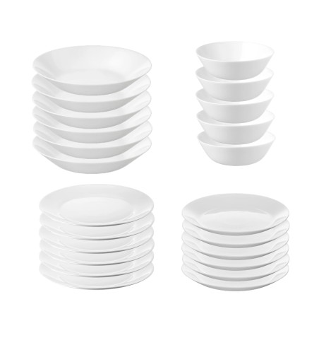 Serwis talerze miska IKEA Oftast 6 os,/24 elementy