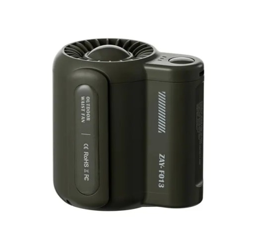 New Camping Leaf Less Waist Mounted Electric Fan for Students Outdoor Handh