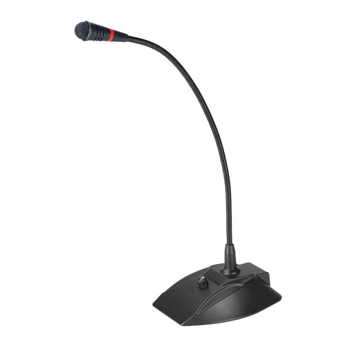Gooseneck microphone, tabletop, cardioid with