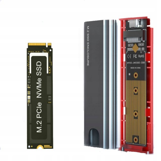 OBUDOWA NA DYSK SSD NVME M.2 USB-C 3.1 M2 10GBPS