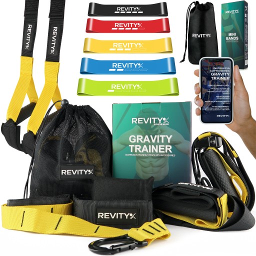TAŚMY DO ĆWICZEŃ GRAVITY TRAINER + ZESTAW GUM DO ĆWICZEŃ MINI BAND PREMIUM