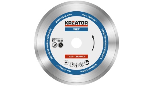 Tarcza diamentowa do płytek 200 x 30mm KREATOR
