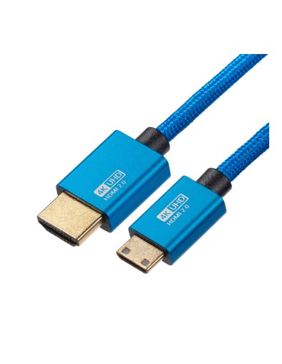 Kabel Mathorn MVC-80AC HDMI - HDMI Mini C 2.0 4K 60Hz 18Gbps 80cm