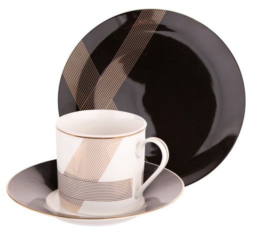 Filiżanka porcelanowa + Spodek + Talerzyk Zestaw