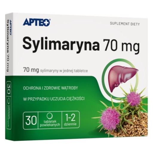 Sylimaryna 70 mg APTEO, 30 tabletek powlekanych