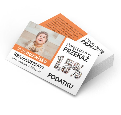 WIZYTÓWKI PRZEKAŻ 1,5 PROCENT 500szt DWUSTR SZABLONY