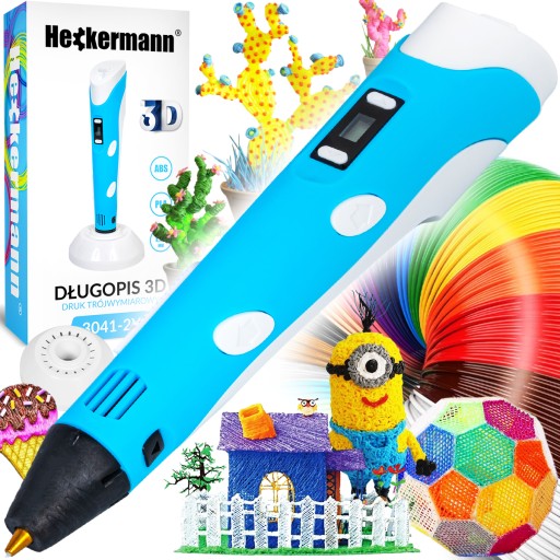DŁUGOPIS DRUKARKA 3D PEN DLA DZIECI MIEDZIANA KOŃCÓWKA WKŁADY 115 METRÓW