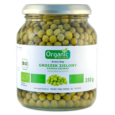 Groszek zielony konserwowy 350g ORGANIC - BIO
