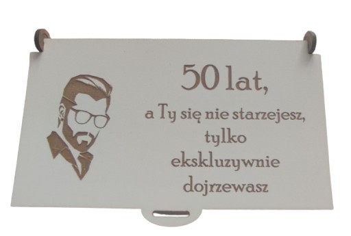 BIAŁE PUDEŁKO NA PIENIĄDZE 50 URODZINY