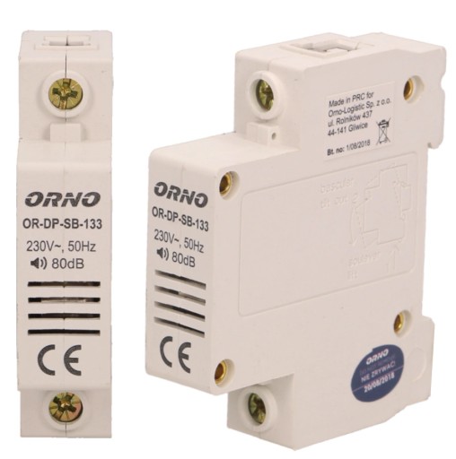 Elektryczny Dzwonek Przewodowy Modułowy do Drzwi 230V na Szynę DIN Biały
