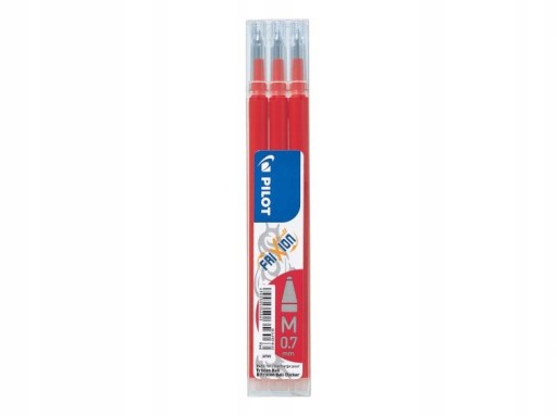 WKŁAD FRIXION PILOT 0,7mm wymazywalny czerwony opakowanie 3 sztuki
