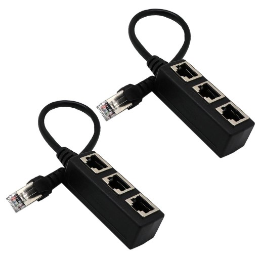 2x rozgałęźnik sieciowy RJ45 Sieć