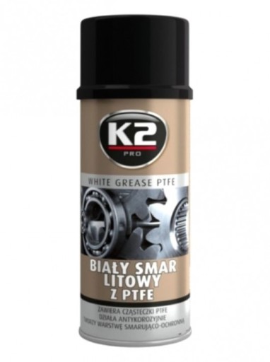 K2 BIAŁY SMAR LITOWY Z PTFE 400ML
