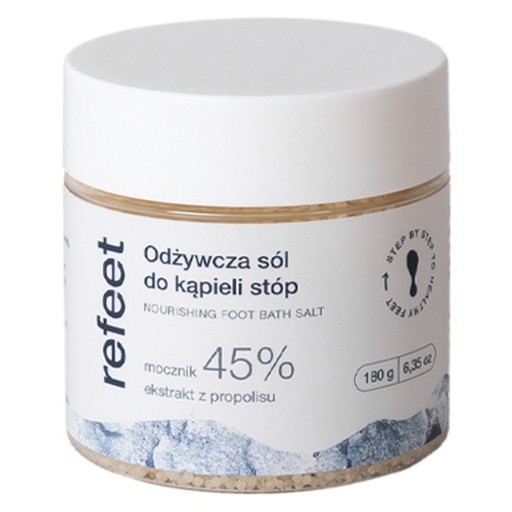 SÓL DO KĄPIELI STÓP MOCZNIKIEM 45% Propolis nawilżająca RELAKSUJĄCA Refeet