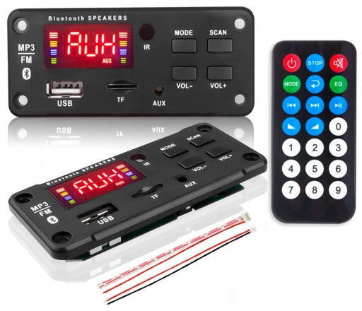MODUŁ ODTWARZACZ BLUETOOTH PILOT MP3 AUX RADIO USB