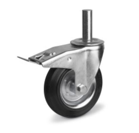 koło do rusztowań 200mm skrętne z hamulcem trzpień fi 32mm