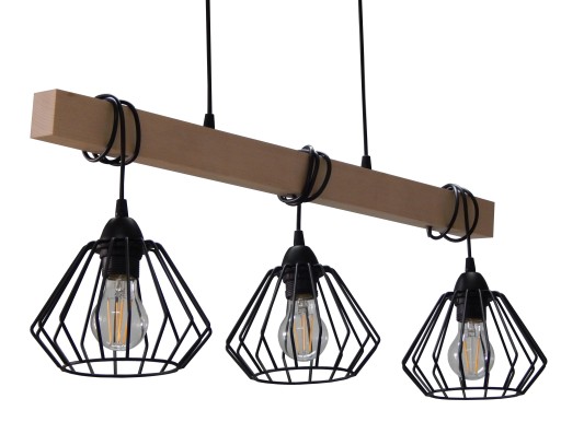 LAMPA WISZĄCA SUFITOWA ŻYRANDOL 015-3 LED LOFT SALON STÓŁ POKÓJ SYPIALNIA