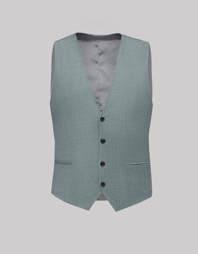Kamizelka męska slim fit zielony 54