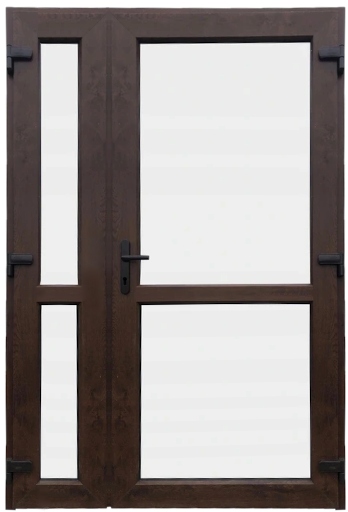 DRZWI ZEWN. PCV ORZECH 160x210 DWUSKRZYDŁOWE