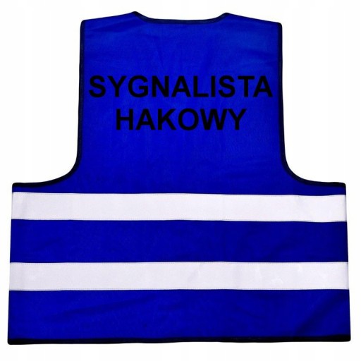 KAMIZELKA NIEBIESKA ODBLASKOWA HAKOWY SYGNALISTA