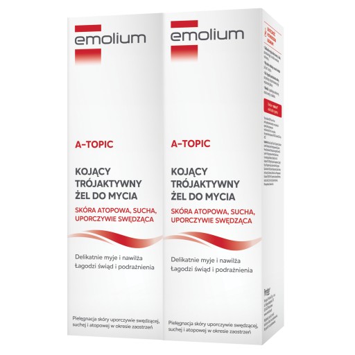 Emolium A-Topic Trójaktywny Żel Do Mycia 200 ml x2