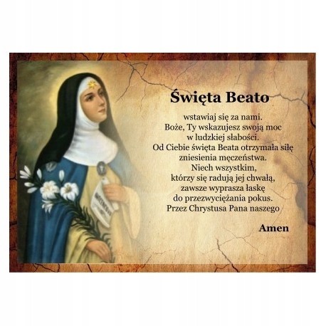 Pocztówka 9. Mój Patron - św. Beata