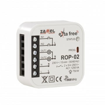 Radiowy odb. dopusz. 2-kanły 230V ROP-02 Exta Free